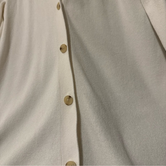 LOFT Cream Button-Down Cardigan XS - Picture 2 of 6